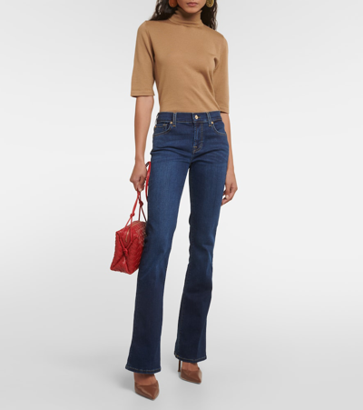 7 For All Mankind Midrise Bootcut Jeans In Purple