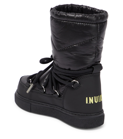 Shop Inuikii Technical Classic Leather-trimmed Snow Boots In Black