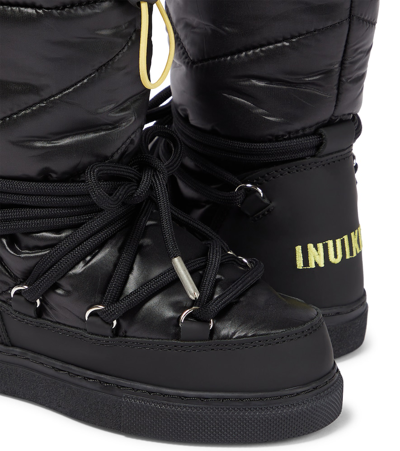 Shop Inuikii Technical Classic Leather-trimmed Snow Boots In Black