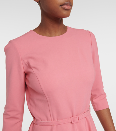 Oscar De La Renta Wool-blend Midi Dress In Pink