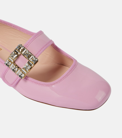 Roger Vivier Très Vivier Patent Leather Ballet Flats In Pink