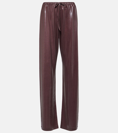 Shop Dries Van Noten High-rise Wide-leg Pants In Brown