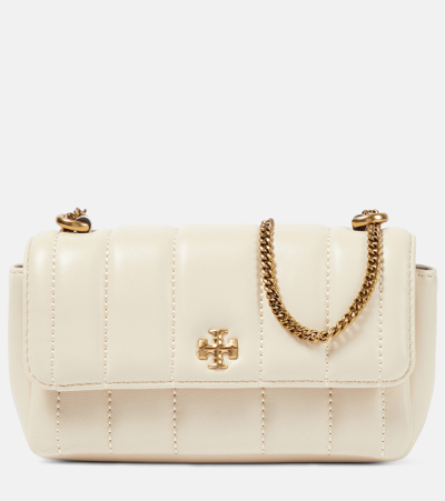 Shop Tory Burch Kira Leather Wallet On Chain In White