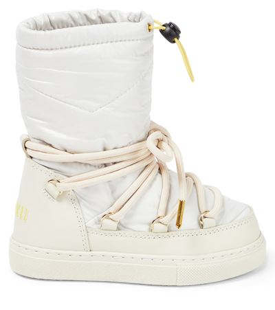 Shop Inuikii Technical Classic Leather-trimmed Snow Boots In White