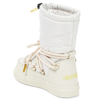 Shop Inuikii Technical Classic Leather-trimmed Snow Boots In White