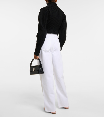 Shop Agolde Low Slung Baggy Wide-leg Jeans In White