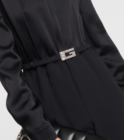 Shop Gucci Belted Jumpsuit In Black