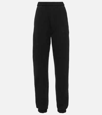 Shop Attico Penny Cotton Jersey Sweatpants In Black