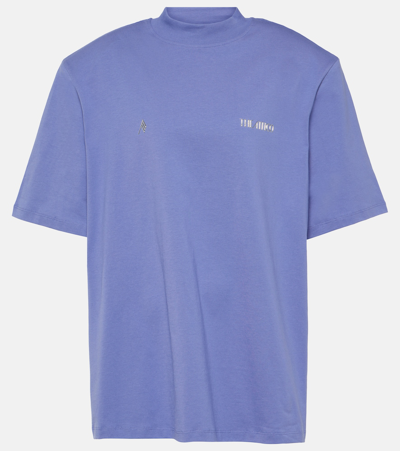 Shop Attico Kilie Printed Cotton Jersey T-shirt In Purple