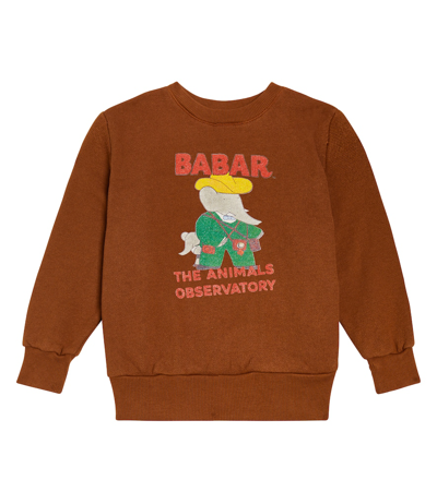 Shop The Animals Observatory X Babar Cotton Jersey Sweatshirt In Brown