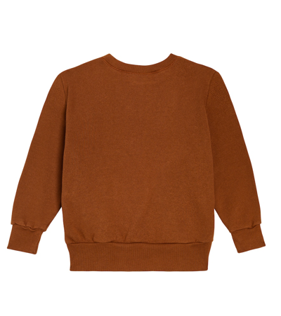 The Animals Observatory Printed Cotton Jersey Sweatshirt In Brown