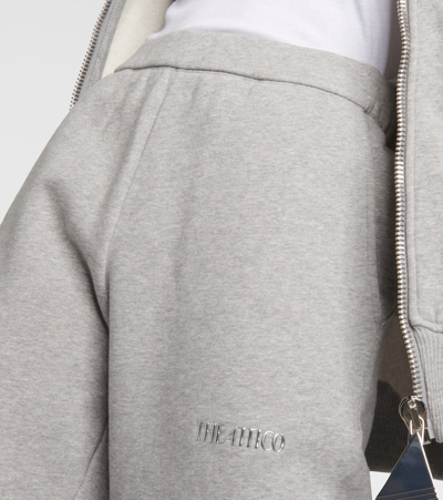 Shop Attico Penny Cotton Jersey Sweatpants In Grey