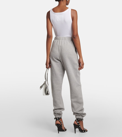 Shop Attico Penny Cotton Jersey Sweatpants In Grey