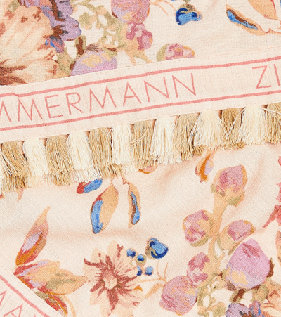 Shop Zimmermann August Floral Cotton Shorts In Multicoloured