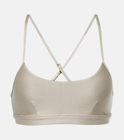 Shop Alo Yoga Airlift Intrigue Sports Bra In Grey