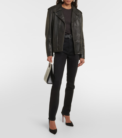 Agolde Freya Ultra High Rise Slim In Black