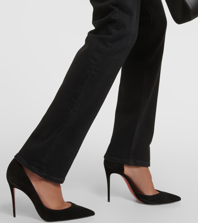 Shop Agolde Freya High-rise Slim Jeans In Black