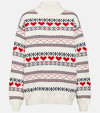 Shop The Upside St Moritz Clementine Intarsia Cotton Sweater In Multicoloured