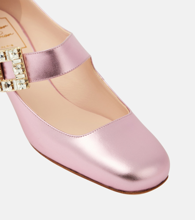Roger Vivier 45mm Belle Vivier Patent Leather Pumps In Pink