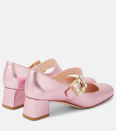 Roger Vivier 45mm Belle Vivier Patent Leather Pumps In Pink