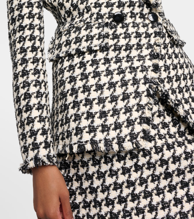 Shop Veronica Beard Miller Dickey Houndstooth Blazer In Multicoloured