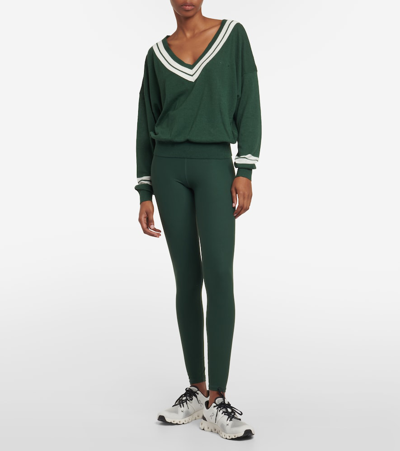 Shop The Upside Bonita Linen And Cotton Sweater In Green