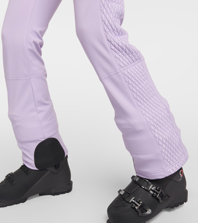 Shop Goldbergh Brooke Smocked Ski Pants In Purple