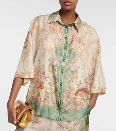 Shop Zimmermann August Printed Silk Shirt In Multicoloured