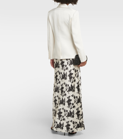 Veronica Beard Jagger Dickey Crystal-embellished Satin-crepe Blazer In White
