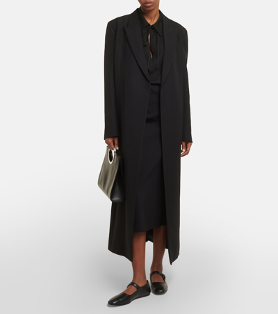 The Row Mid-length Straight Skirt In Black