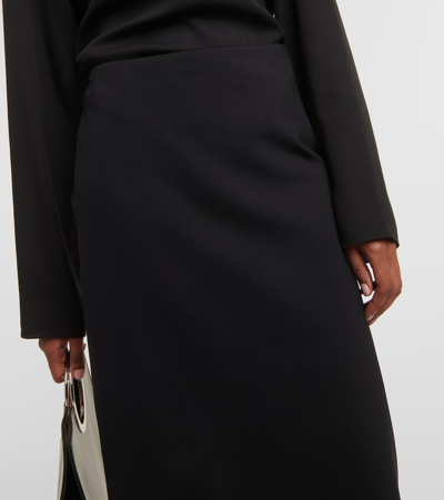The Row Mid-length Straight Skirt In Black