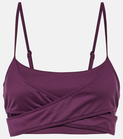 Shop Alo Yoga Airbrush Sports Bra In Purple