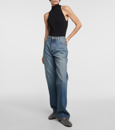 Alaïa Halterneck Bodysuit In Black