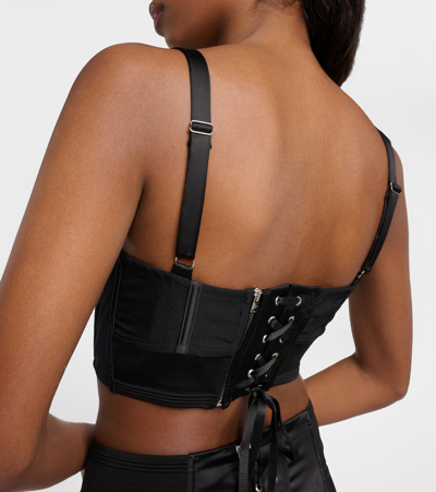 Jean Paul Gaultier Conical Corset Cropped Top In Black