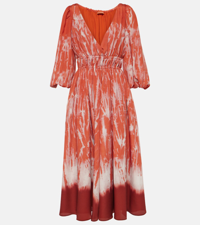 Shop Altuzarra Kiera Printed Midi Dress In Multicoloured