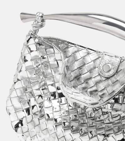 Bottega Veneta Sardine Small Mirrored Leather Tote Bag In Silver