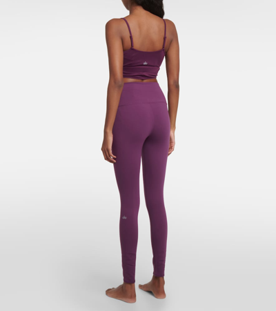 Shop Alo Yoga Airbrush High-rise Leggings In Purple