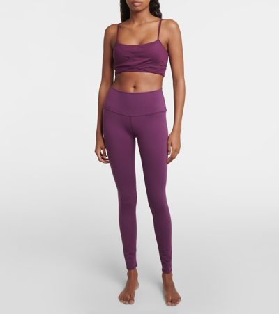 Shop Alo Yoga Airbrush High-rise Leggings In Purple