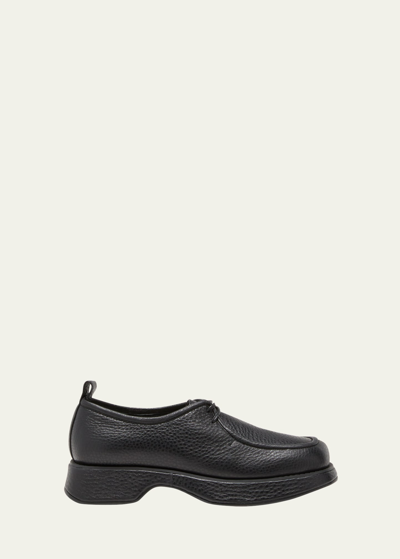Shop Reike Nen Ppuri Chunky Leather Loafers In Black