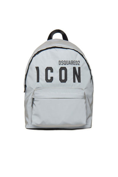 Shop Dsquared2 Kids Logo Embroidered Backpack In Grey