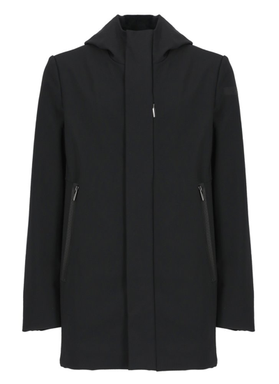 Shop Rrd Hooded Sleeved Jacket In Black