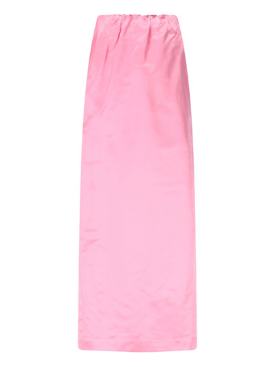 Shop Sa Su Phi Elasticated Waist Skirt In Pink