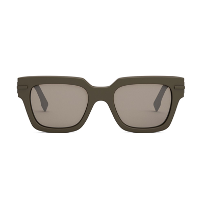 Shop Fendi Eyewear Square Frame Sunglasses In Brown