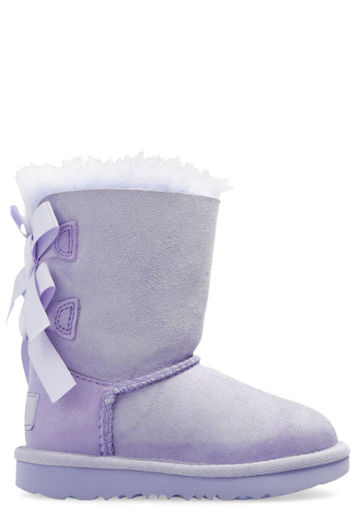 Shop Ugg Kids Bailey Bow Ii Round Toe Boots In Purple