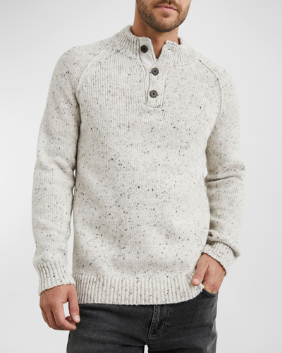Shop Rails Men's Harding Melange Raglan Sweater In Natural Nep