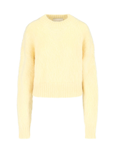 Shop Sa Su Phi Crewneck Knitted Sweater In Yellow