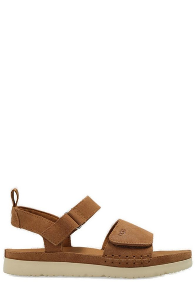 Shop Ugg Kids Goldenstar Sandals In Brown