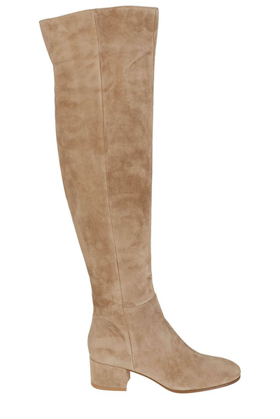 Shop Gianvito Rossi Rounded In Beige