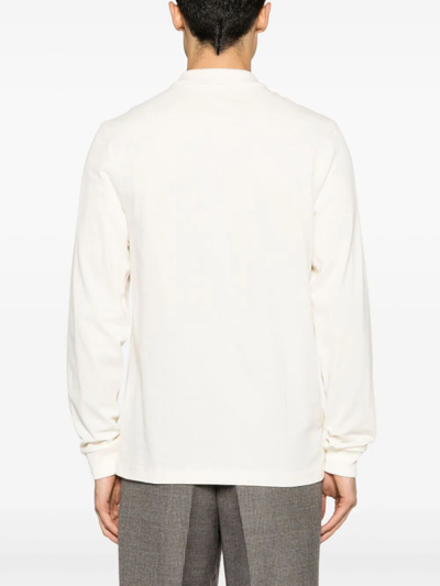 Shop Fred Perry Fp Long Sleeve Plain  Shirt In White