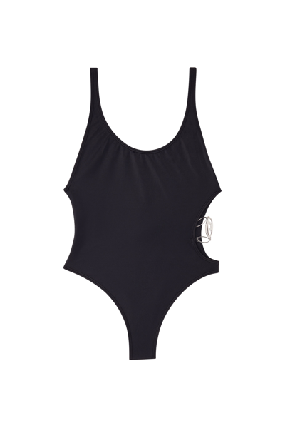 Shop Diesel Swimsuit With Oval D Plaque In Black